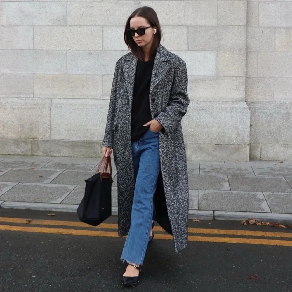 Mango x Pernille Wool Blend Flecked Limited Coat New - Picture 7 of 13